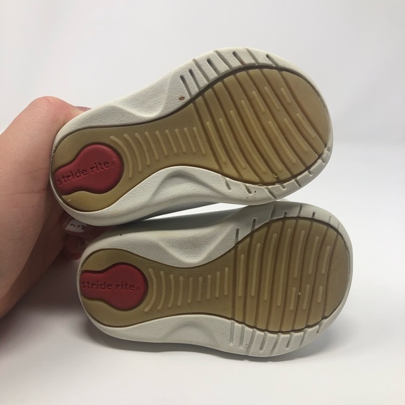 Stride Rite Jamie ll White Leather Baby Shoes Size 3XXW - Picture 6 of 10